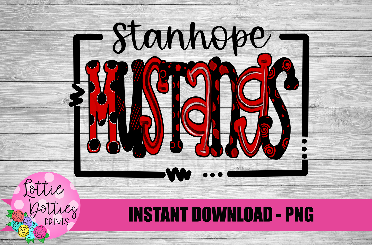 Stanhope Mustangs PNG - Mustangs sublimation design - Digital Download