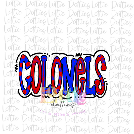Colonels PNG - Colonels sublimation design - Digital Download - Royal and Red