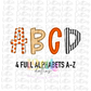 Basketball Alpha - Alphabet Clipart - Instant Download  - Alpha Pack
