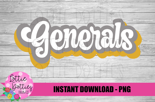 Generals Png - Generals Sublimation Design - Digital Download