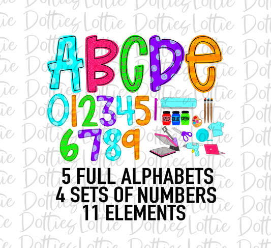 Crafting Alpha Pack - Alpha Pack - Alphabet Clipart - Instant Download  - Alpha Pack