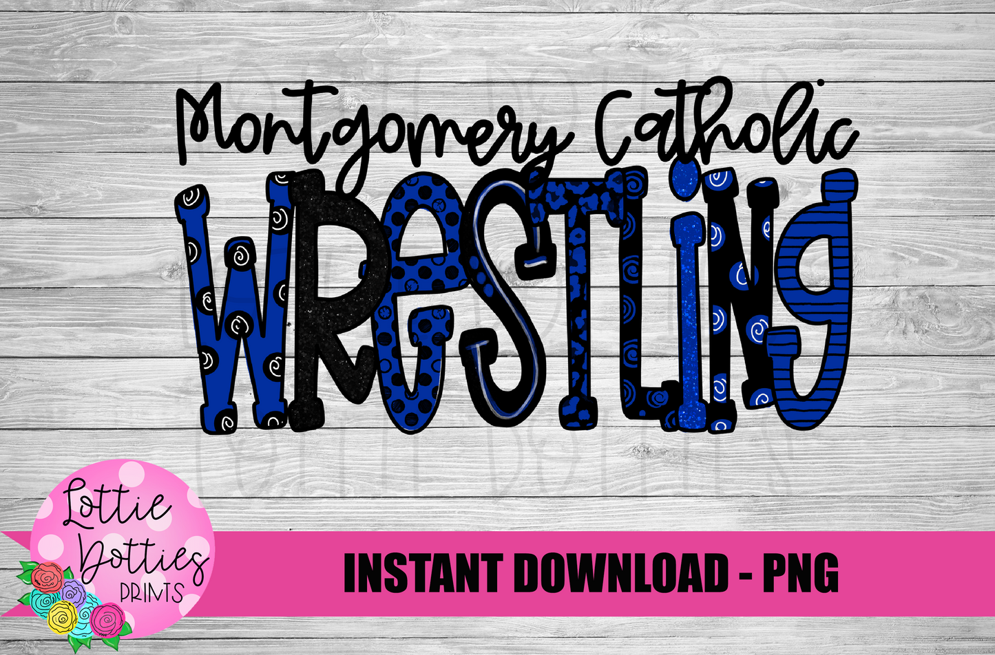 Montgomery Catholic wrestling PNG - wrestling Sublimation - Mascot Design