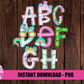 Caticorn Alphabet - Caticorn Alpha Pack - Alphabet Clipart - Instant Download