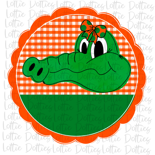 Gators Scallop Png - Gators Sublimation Design - School Spirit Design - Digital Download