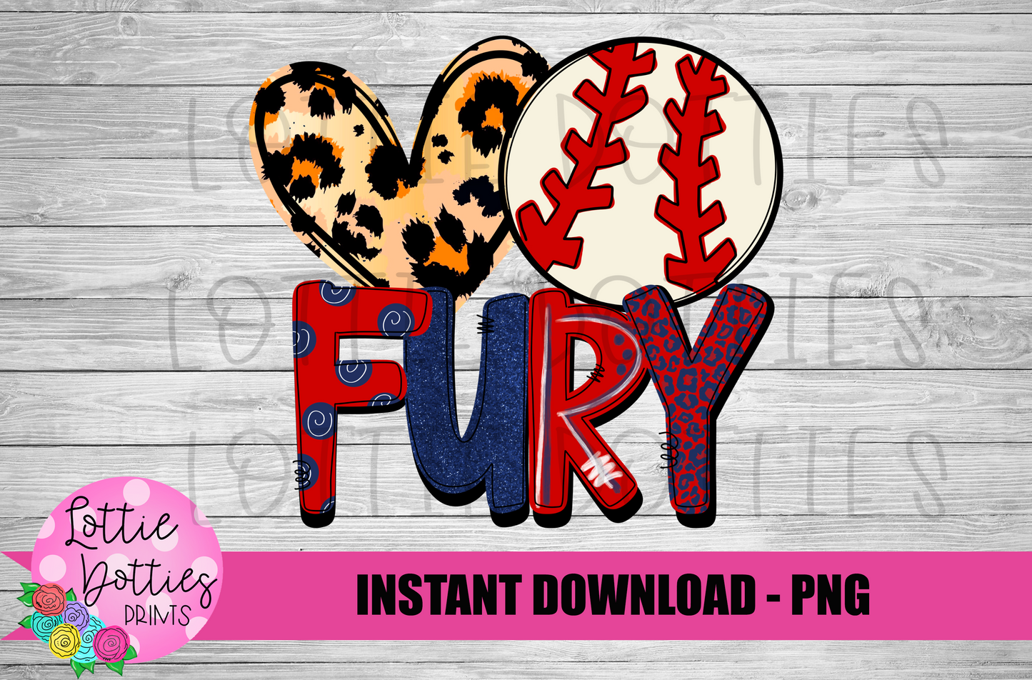 Fury Baseball PNG - Baseball sublimation design - Digital Download