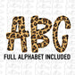 Leopard Alphabet - Alpha Pack - Alphabet Clipart - Instant Download - Caps and lowercase