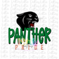 Panthers Green and Black PNG - Panthers Sublimation design - Digital Download