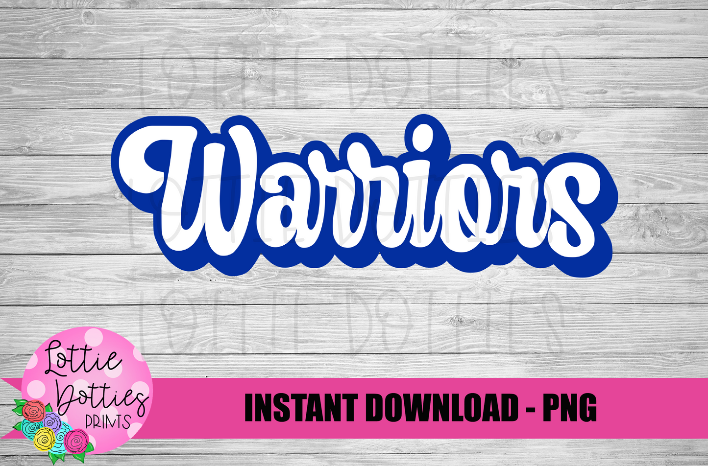 Warriors Png - Mascot  Sublimation Design - Digital Download