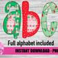 Christmas Llama Alphabet - Alpha Pack - Alphabet Clipart - Instant Download