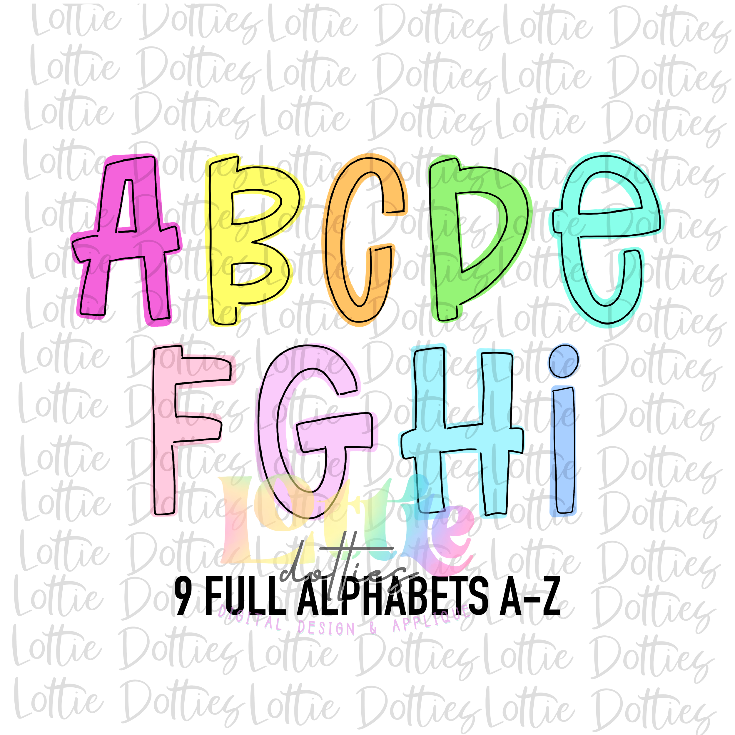 Pastel Alpha - Alpha Pack - Alphabet Clipart - Instant Download - Alph ...