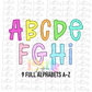 Pastel Alpha - Alpha Pack - Alphabet Clipart - Instant Download  - Alpha Pack