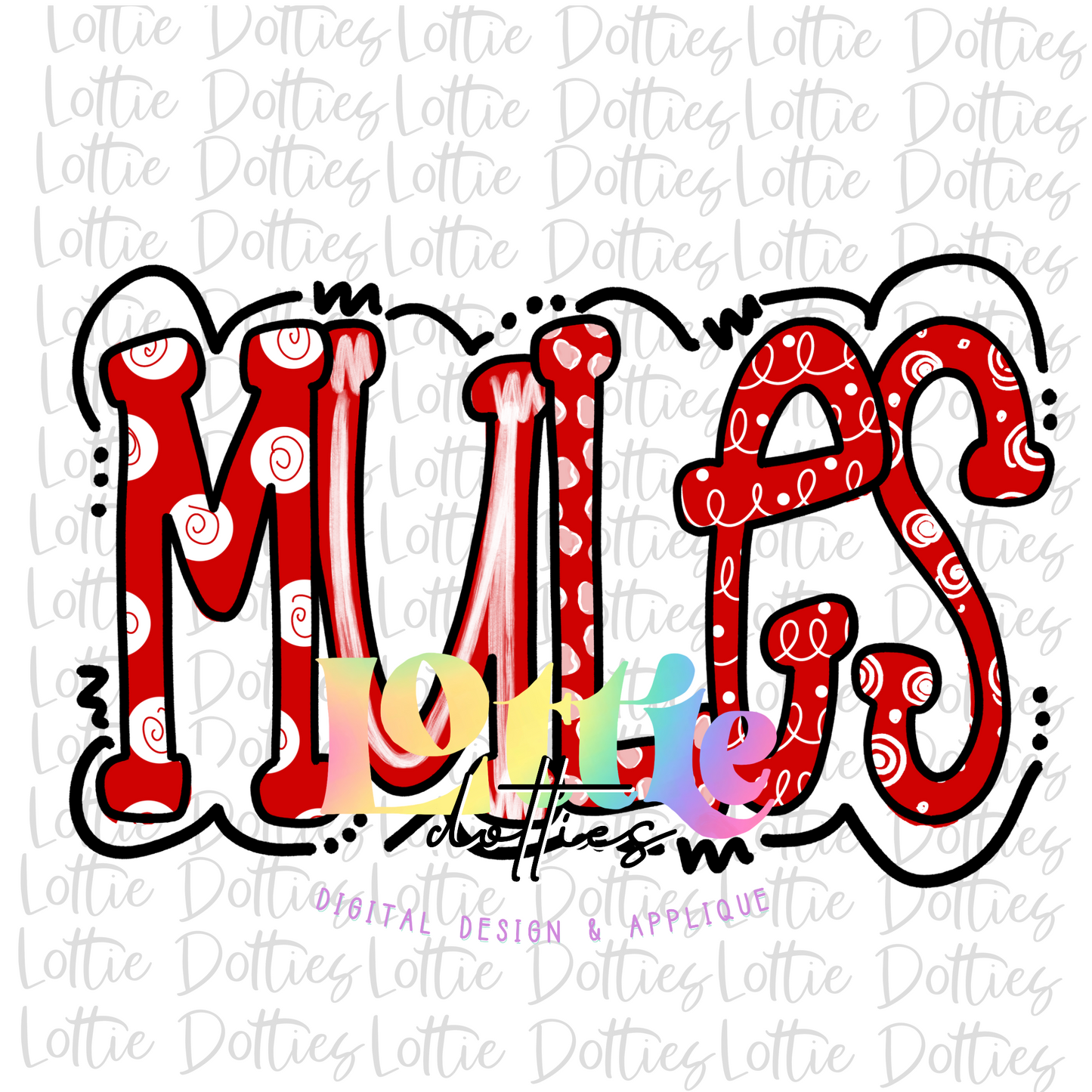 Mules PNG - Mules sublimation design - Digital Download - Red and White