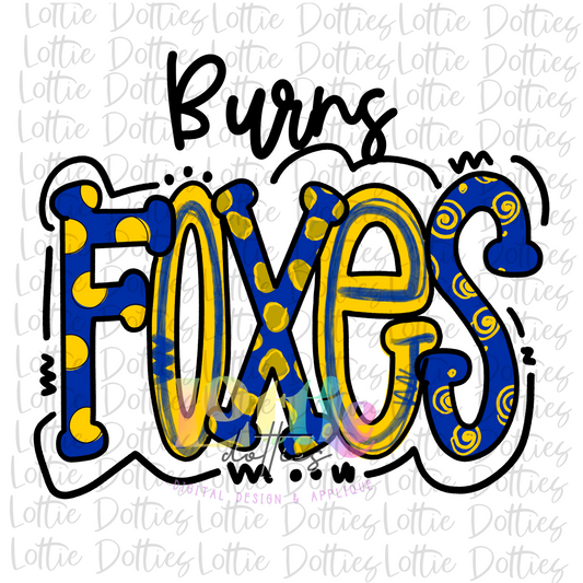 Burns Foxes PNG - Foxes sublimation design - Digital Download