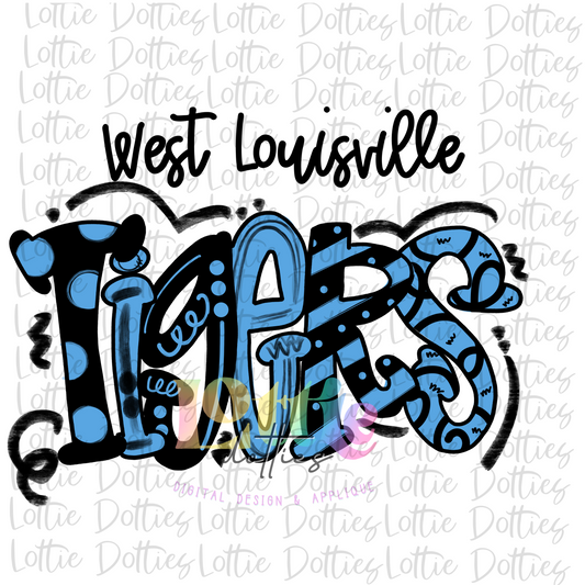 West  Louisville Tigers PNG - Tigers sublimation design - Digital Download