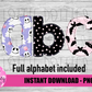 Ghosts and Bats Faux Applique Alphabet - Alpha Pack - Alphabet Clipart - Instant Download  - Boy Alpha Pack