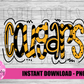 Cougars  Png - Sublimation Design - Cougars  Sublimation- Digital Download