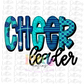 Cheer Leader lPng - Cheerleader Sublimation File - Navy and Teal - Instant download - Digital Download