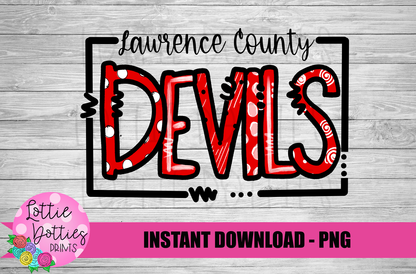 Lawrence County Devils Png - Devils Sublimation Design - Digital Download