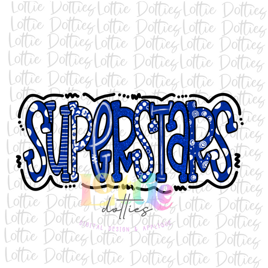 Superstars PNG - Superstars Royal and White design - Digital Download