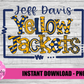 Yellow Jackets Png - Sublimation Design- Jackets  Sublimation- Digital Download