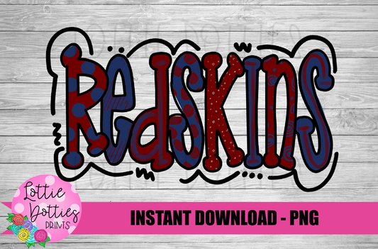 Redskins PNG - Sublimation - Digital Design