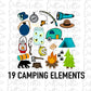 Camping Alphabet - Alpha Pack - Alphabet Clipart - Instant Download