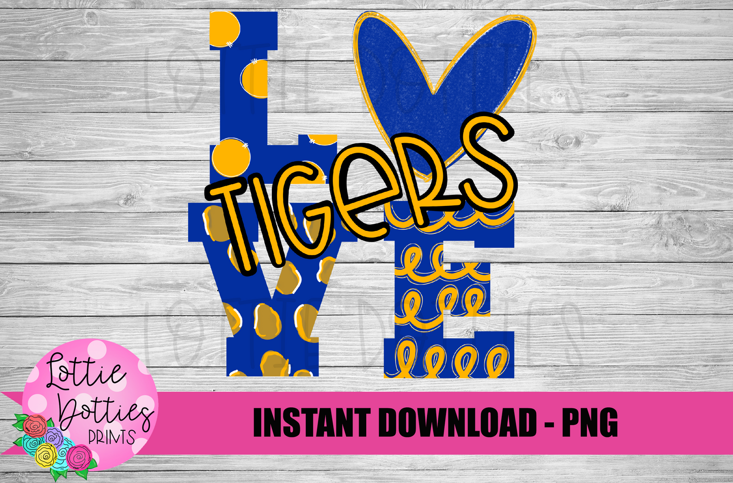 Love Tigers Png -Peace Love Sublimation Design- Tigers sublimation- Digital Download