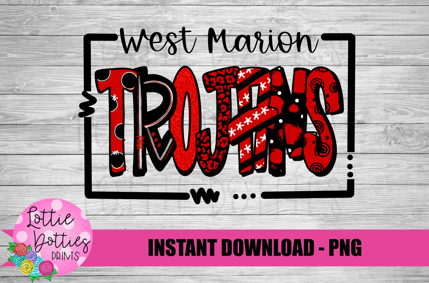 West Marion Trojans PNG - Trojans sublimation design - Digital Download