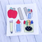 School Applique Alphabet Elements Pack - Machine Embroidery Applique Design - Alphabet Applique - Instant Download