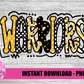 Warriors Png - Mascot  Sublimation Design - Digital Download