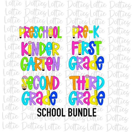 School Grade Bundle - School Bundle - Instant Download