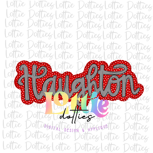 Haughton PNG - Haughton Sublimation - Digital Download -  Red and Gray