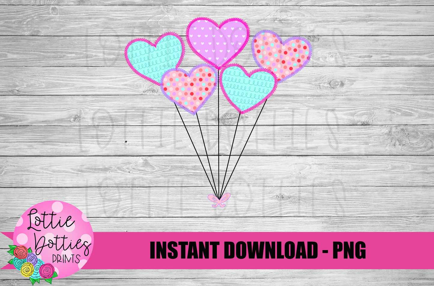 Heart Balloons - Valentines Day Png - Valentine’s Day Sublimation Design - Hearts - Digital Download