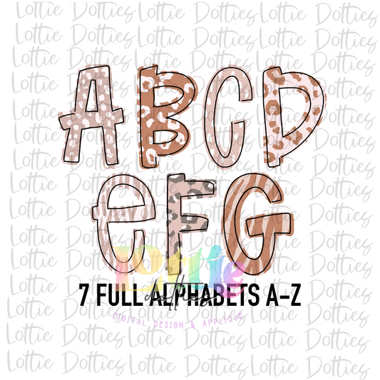 Neutral Colors Alpha - Alphabet Clipart - Instant Download  - Alpha Pack