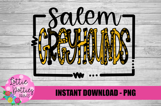 Salem Greyhounds  Png - Sublimation Design- Greyhounds  Sublimation- Digital Download