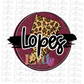 Lopes PNG - Lopes Circle - Sublimation Design - Digital Download - Red and Black