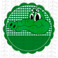 Gator Scallop Circle Png - Gator Sublimation Design - School Spirit Design - Digital Download