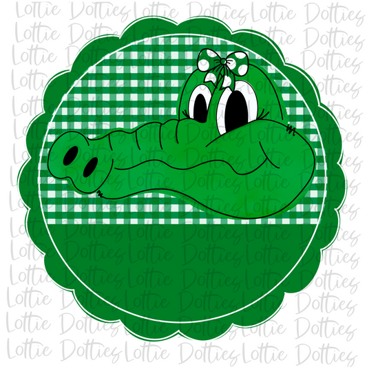 Gator Scallop Circle Png - Gator Sublimation Design - School Spirit Design - Digital Download