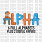 Orange and Blue Kids Alpha - Alpha Pack - Alphabet Clipart - Instant Download  - Alpha Pack