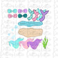 Mermaid Alphabet - Alpha Pack - Alphabet Clipart - Instant Download - Pirate