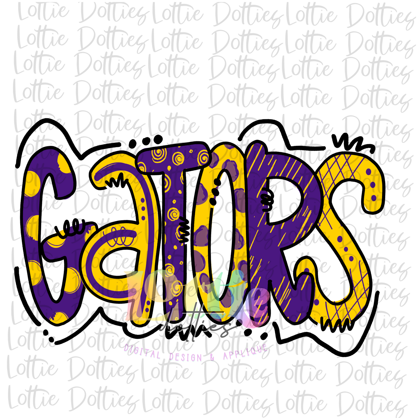 Gators PNG - Sublimation - Digital Design - Purple and Gold