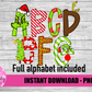 Mean One Alphabet - Alpha Pack - Alphabet Clipart - Instant Download  - Christmas Alpha Pack