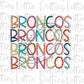 Broncos Football - PNG - Football - Sublimation design - Digital Download