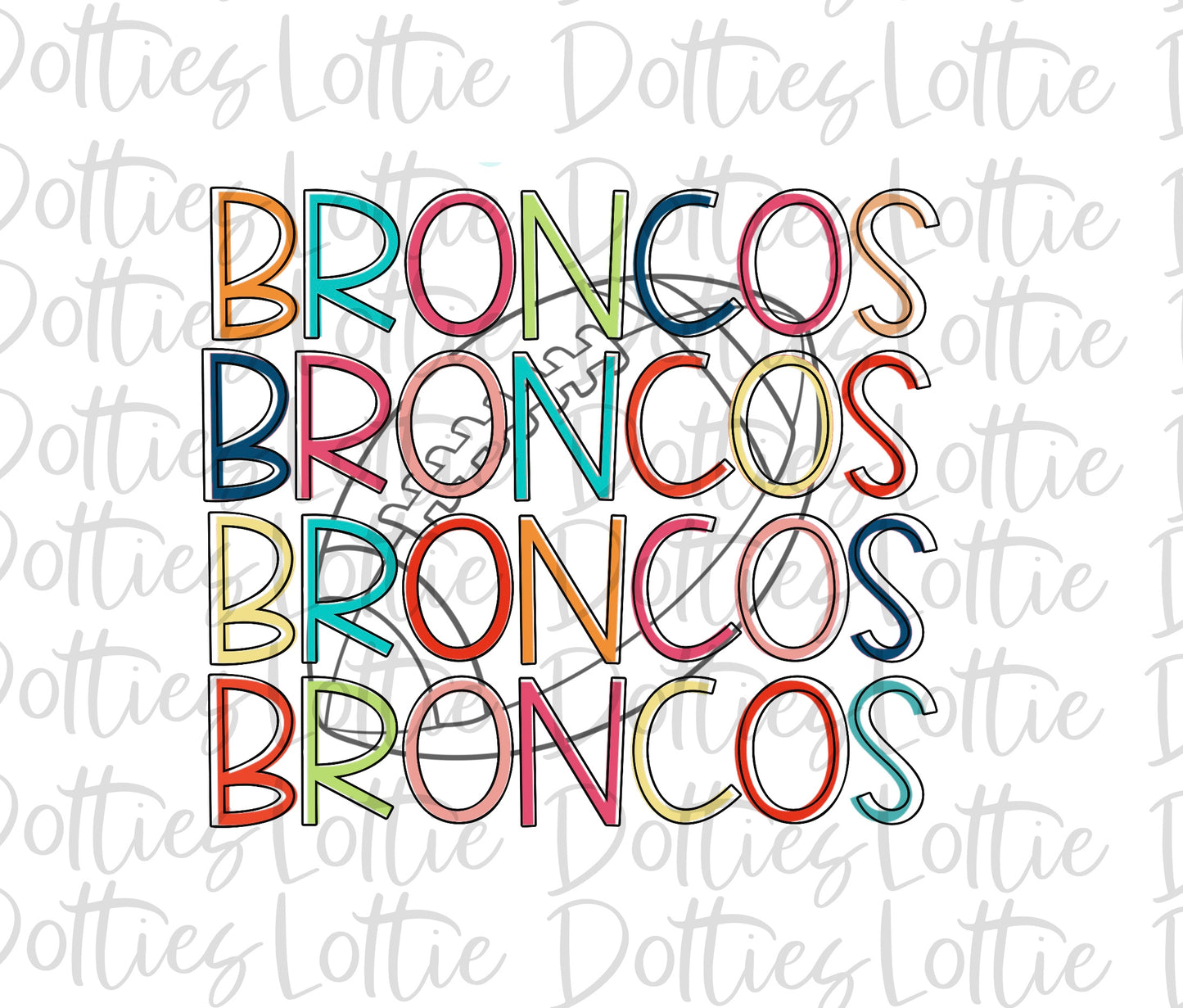Broncos Football - PNG - Football - Sublimation design - Digital Download