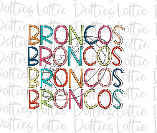 Broncos Football - PNG - Football - Sublimation design - Digital Download