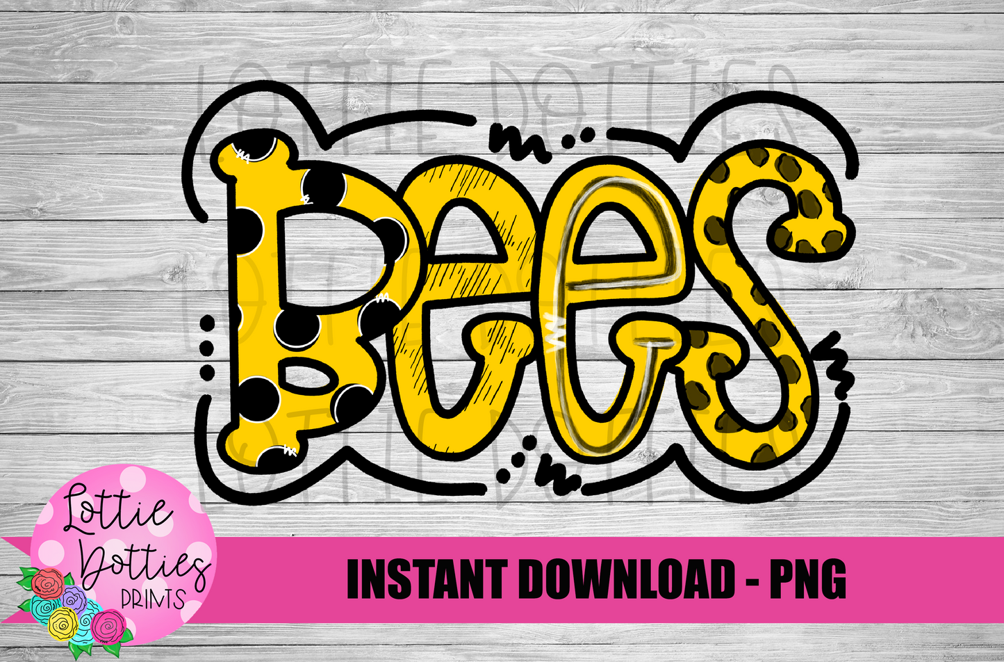 Bees PNG - Bees sublimation design - Digital Download - Black and Yellow