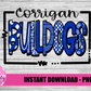 Corrigan Bulldogs PNG - Bulldogs sublimation design - Digital Download - Purple and Gold