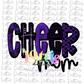 Cheer Mom Png - Cheer Sublimation File - Purple and Black - Instant download - Digital Download