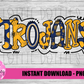 Trojans PNG - Trojans sublimation design - Digital Download