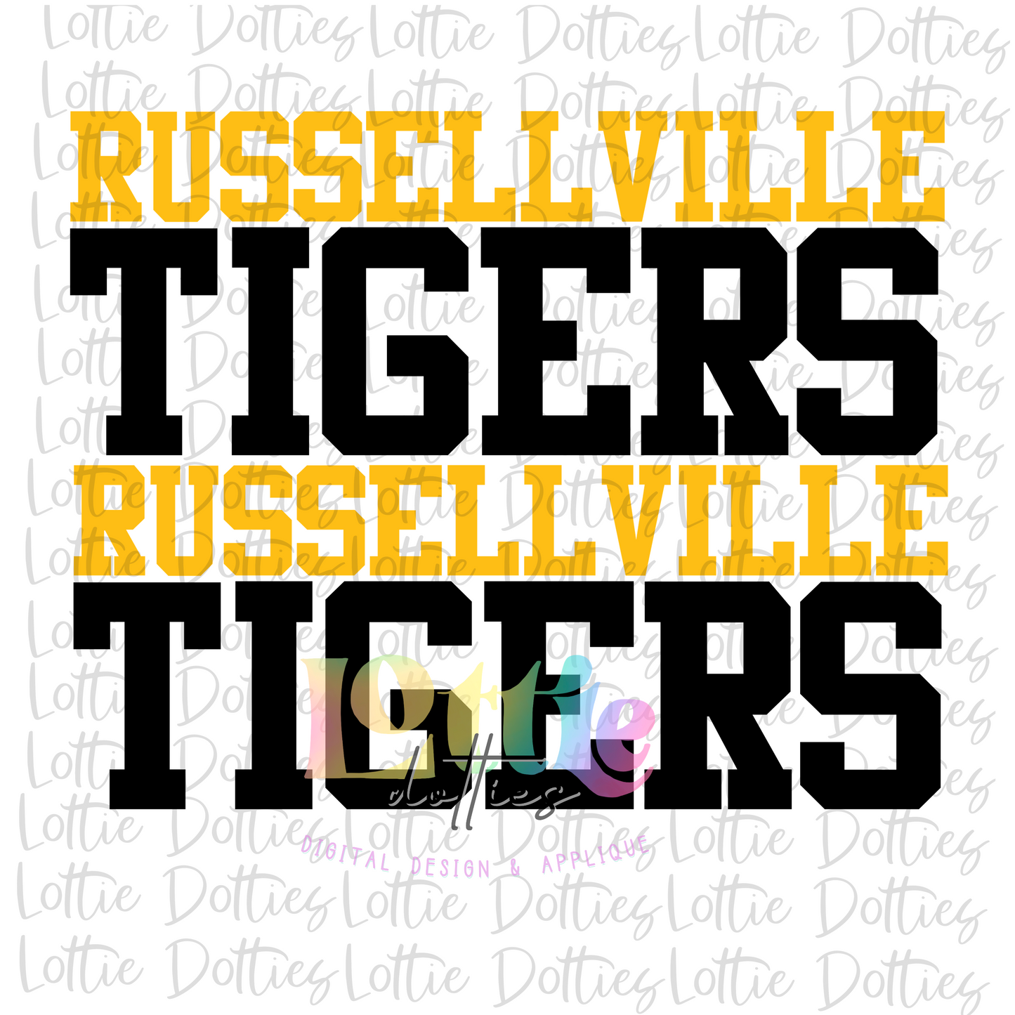 Russellville Golden Tigers PNG - sublimation design - Digital Download